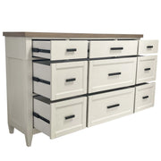 Parker House Americana Modern Bedroom Queen Platform Bed 2 Nightstands Dresser with Mirror and Chest