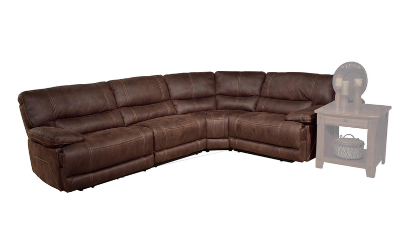 Parker House Pegasus 4pc Power Recliner Sectional in Dark Kahlua