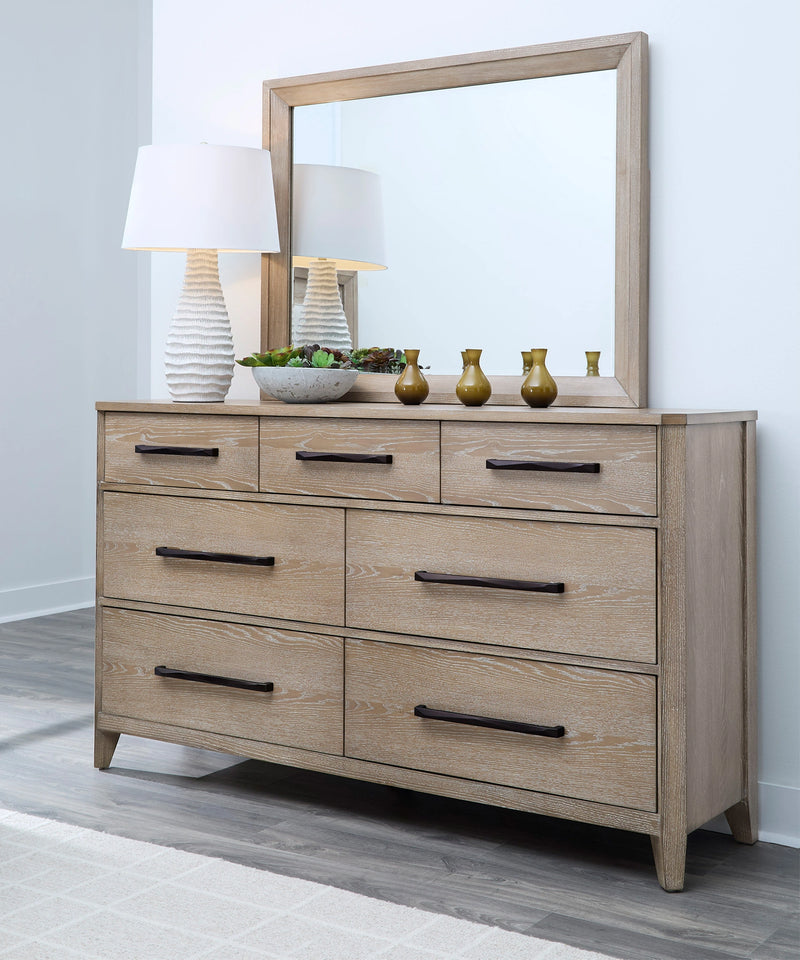 Parker House Breckenridge - Bedroom King Bed 2 Nightstands and Dresser with Mirror