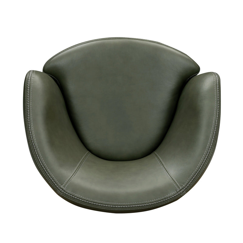 Parker Living Barolo 100% Italian Leather Swivel Club Chair