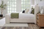 Parker Living Sleep Shiloh - White Mocha King Wingback Upholstered Bed