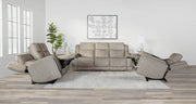 Parker Living Penfield - Frappe Zero Gravity Power Reclining Console Loveseat with Heat Massage and Speaker P3