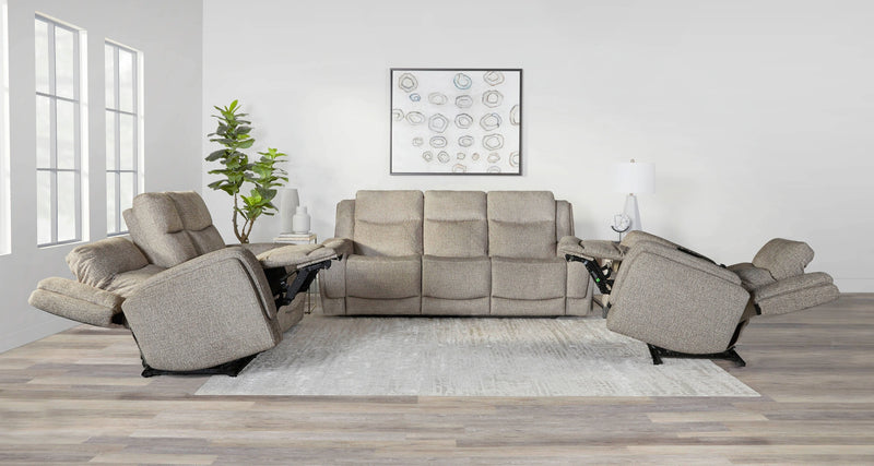 Parker Living Penfield - Frappe Power Reclining Sofa Loveseat and Recliner