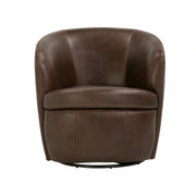 Parker Living Barolo 100% Italian Leather Swivel Club Chair