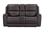 Parker Living Easton - Steamboat Brown Zero Gravity Power Reclining Tilt Console Loveseat P3