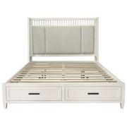 Parker House Americana Modern Bedroom King Shelter Bed with 2 Nightstands and Dresser with Mirror
