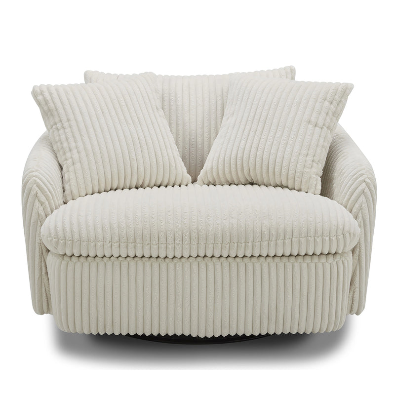 Parker Living Boomer Large Swivel Chair with 2 Toss Pillows