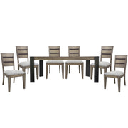 Parker House Cedar Fork - Dining 78 inch Rectangular Dining Table with 6 ladderback chairs