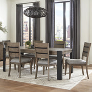 Parker House Cedar Fork - Dining 78 inch Rectangular Dining Table with 6 ladderback chairs