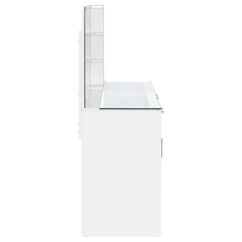Flora Makeup Vanity Table with LED Mirror and Stool