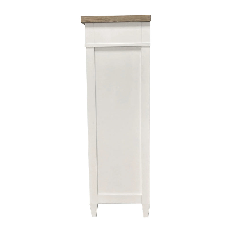 Parker House Americana Modern Bedroom King Shelter Bed 2 Nightstands Dresser with Mirror and Chest