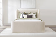 Parker Living Sleep Shiloh - White Mocha Queen Wingback Upholstered Bed