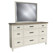 Parker House Americana Modern Bedroom Queen Platform Bed 2 Nightstands and Dresser with Mirror