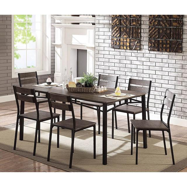 Westport Antique Brown/Black 7 Pc. Dining Table Set
