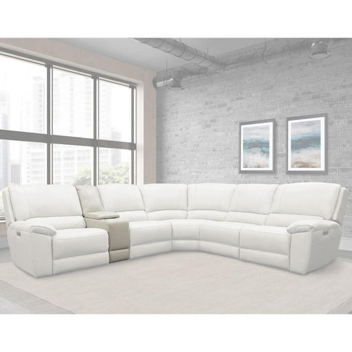 Parker House Scott Power Entertainment Console in Alabaster