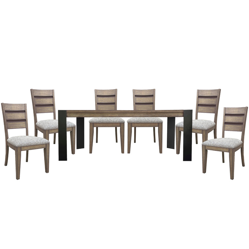 Parker House Cedar Fork - Dining 78 inch Rectangular Dining Table with 6 ladderback chairs