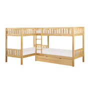 Bartly-(4) Corner Bunk Bed with Twin Trundle image