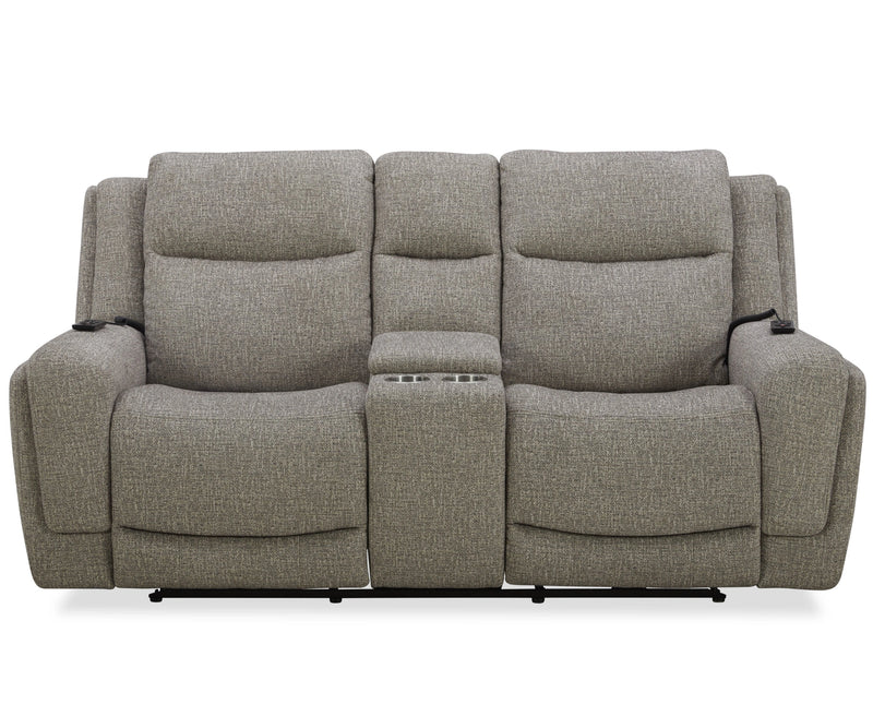 Parker Living Penfield - Frappe Zero Gravity Power Reclining Console Loveseat with Heat Massage and Speaker P3