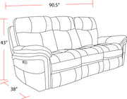 Parker Living Mason - Charcoal Power Reclining Sofa Loveseat and Recliner