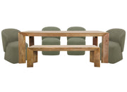 Parker House Crossings - Downtown Dining 86 Inch Rectangular Dining Table With 4 Upholstered Chairs