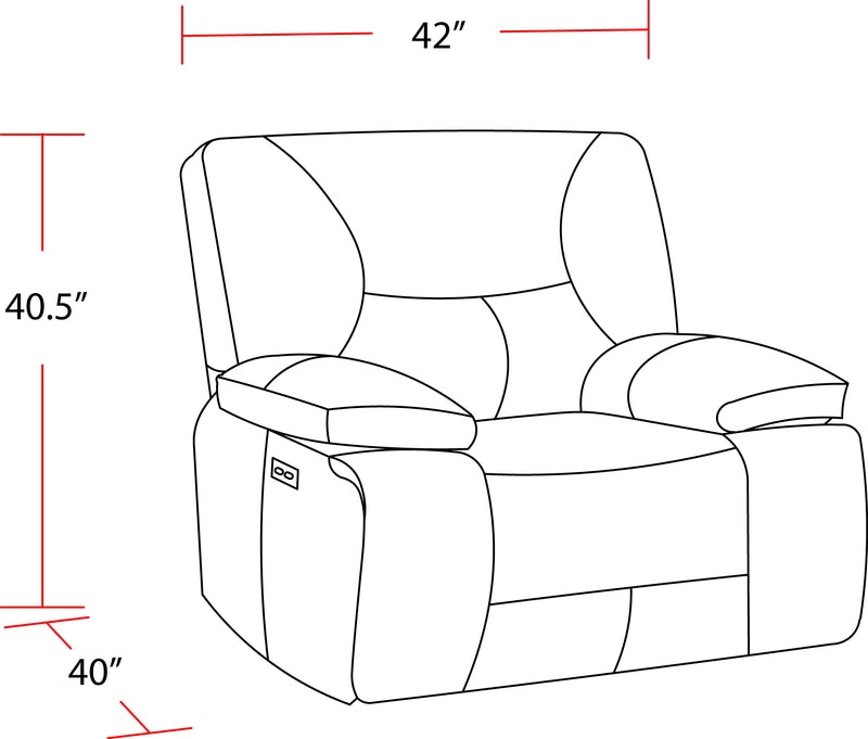 Parker Living Gladiator - Cobalt Zero Gravity Power Recliner