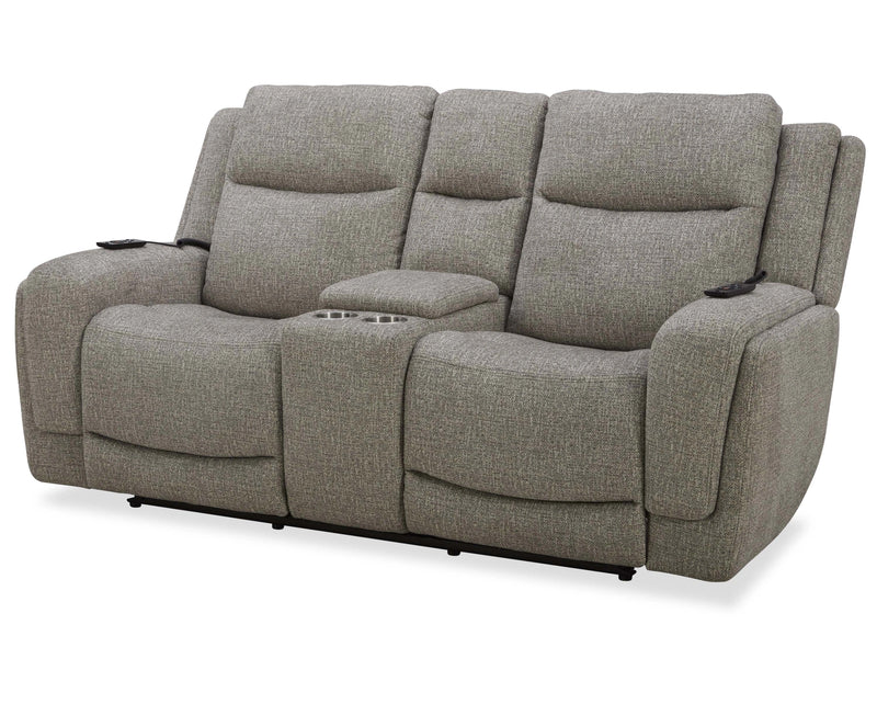 Parker Living Penfield - Frappe Zero Gravity Power Reclining Console Loveseat with Heat Massage and Speaker P3
