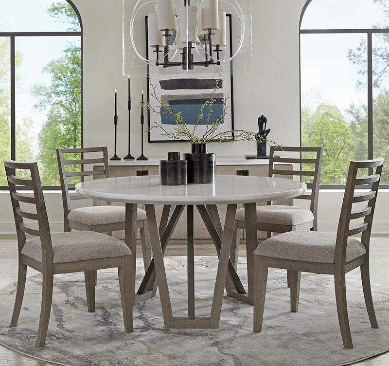 Parker House Pure Modern Dining 54 Inch Round Table with Wood Base