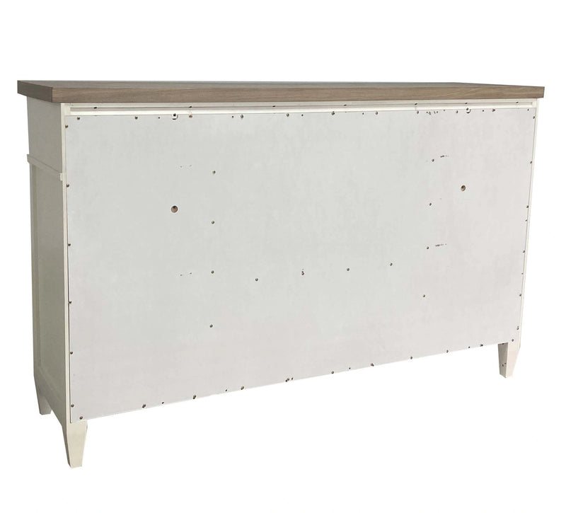 Parker House Americana Modern Bedroom Queen Shelter Bed 2 Nightstands and Dresser with Mirror