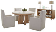 Parker House Escape - Dining 54" Round Table with console & 4 caster chairs