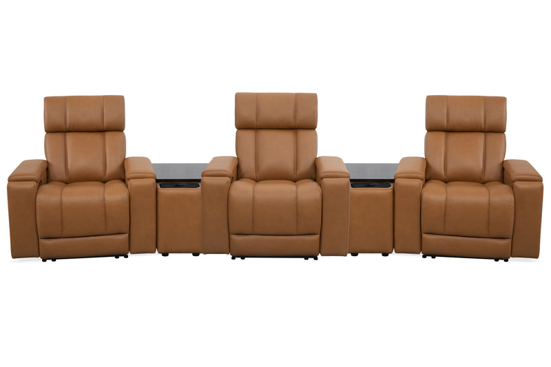 Parker Living Phoenix Zero Gravity Power 3 Seat Home Theater Seating with 2 Wedges and Immersive Audio
