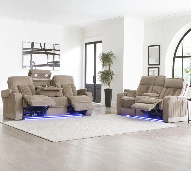 Parker Living Equinox Power Reclining Sofa with Drop Down Table