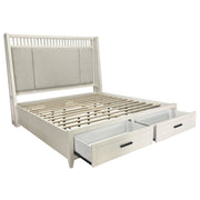Parker House Americana Modern Bedroom King Shelter Bed with 2 Nightstands and Dresser with Mirror