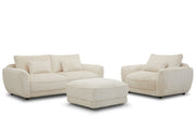 Parker Living Utopia - Mega Ivory Ottoman with Casters