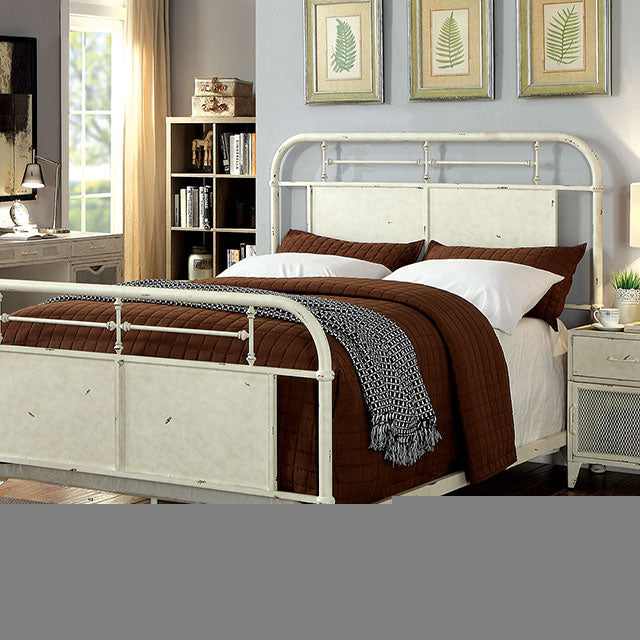 Haldus Cal.King, E.King, & Twin Bed White, Ivory, & Red