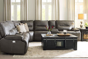 Parker Living Spartacus 6 Piece Modular Power Reclining Sectional with Power Adjustable Headrests