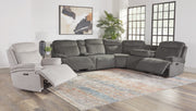 Parker Living Alpine - Airy Midnight 6 Piece Zero Gravity Power Reclining Sectional with Power Adjustable Headrests