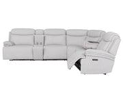 Parker Living Alpine - Airy Midnight 6 Piece Zero Gravity Power Reclining Sectional with Power Adjustable Headrests