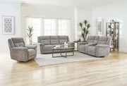 Parker Living Richland - Bristol Grey Power Reclining Console Loveseat