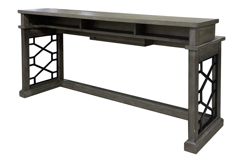 Parker House Sundance - Smokey Grey Cocktail Table with 2 End Tables and Console Table with 3 Stools