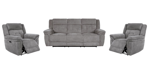 Parker Living Richland - Bristol Grey Power Reclining Sofa and Two Recliners