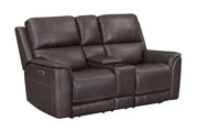 Parker Living Easton - Steamboat Brown Zero Gravity Power Reclining Tilt Console Loveseat P3