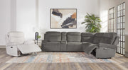 Parker Living Alpine - Airy Midnight 6 Piece Zero Gravity Power Reclining Sectional with Power Adjustable Headrests
