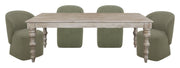 Parker House Crossings - Eden Dining 84 Inch Rectangular Dining Table With 4 Upholstered Chairs