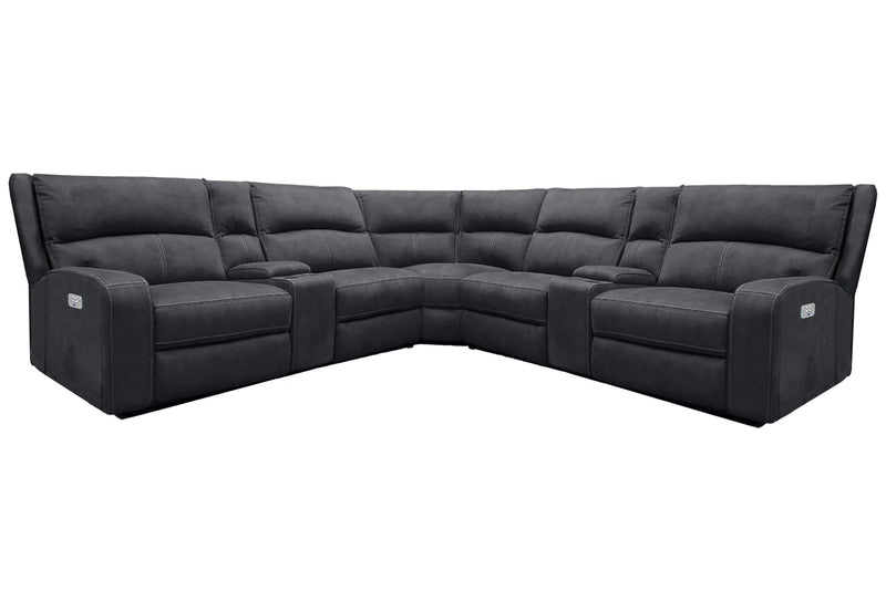 Parker Living Polaris 7 Piece Modular Power Reclining Sectional with Power Adjustable Headrests