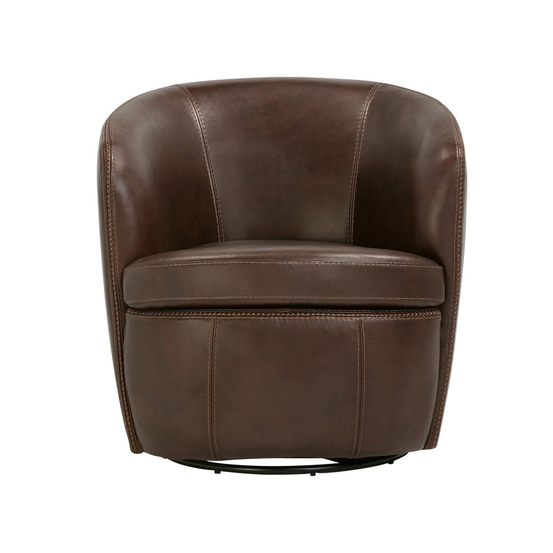 Parker Living Barolo 100% Italian Leather Swivel Club Chair
