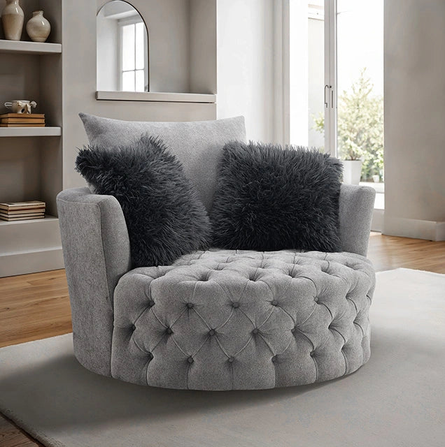 Sofi Button Tufted Swivel Chair