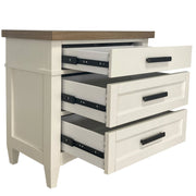 Parker House Americana Modern Bedroom 3 Drawer Nightstand with Charging Station