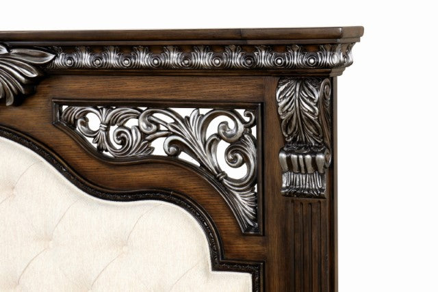 Promenade E.King & Queen Bed Brown & White