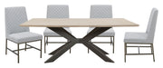 Parker House Crossings - Monaco Dining 86 In. Rectangular Dining Table With 4 Upholstered Chairs - DMON-5PC-86REC-DDIA-ELLN