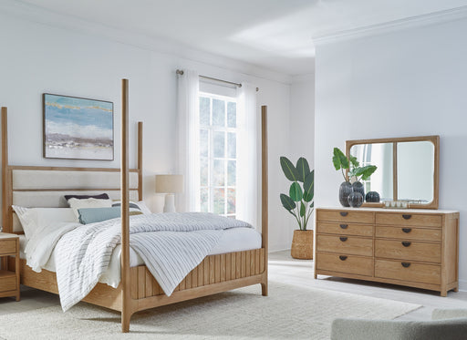 Parker House Escape - Bedroom King Poster Bed with Dresser and Mirror
